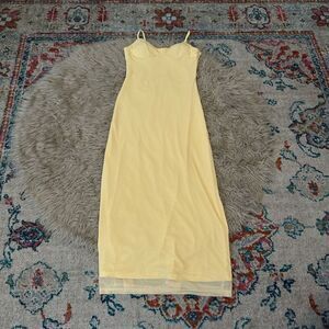 Yellow long prom or homecoming style dress XL